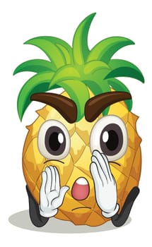 illustration of a pineapple on a white background