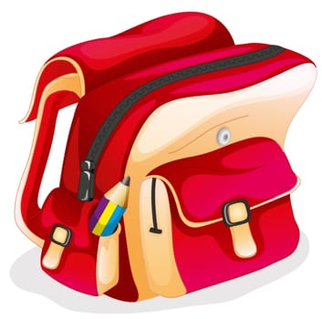 illustration of a school bag on a white background