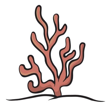 illustration of under water plant on a white background