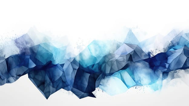 Abstract watercolor artwork mixed with buzzy geometric shapes for background of social media banner generative AI image