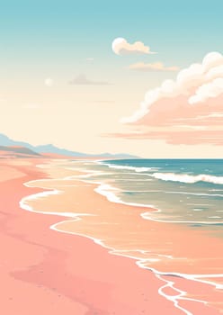 Background travel summer illustration tropical wave sea beach holiday sun ocean sand nature vacation sky water horizon landscape