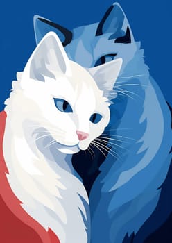 Pet graphic feline portrait mammal face kitten design head drawing cat animal funny illustration kitty art cute cartoon