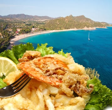 mixture of fried fish