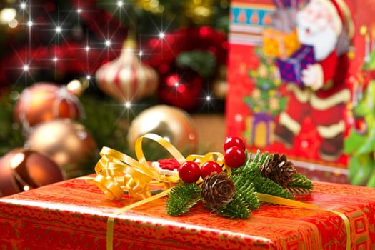Christmas Tree and Christmas gift boxes