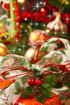 Christmas Tree and Christmas gift boxes