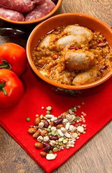 sausage and lentils