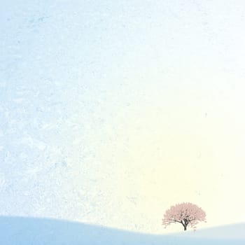 Ice background with sakura for adv or others purpose use