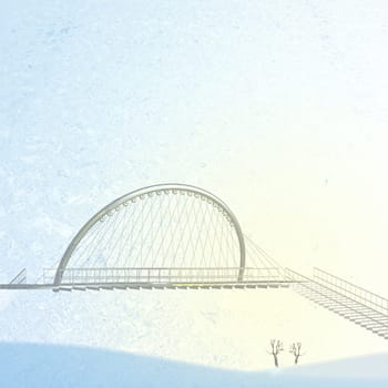 Ice background with bridge on it for adv or others purpose use