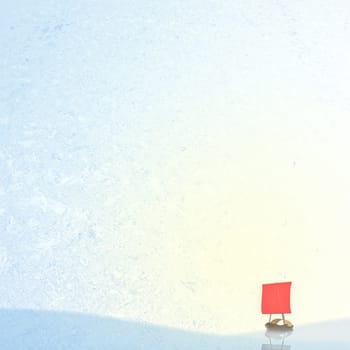 Ice background with old boat on it for adv or others purpose use