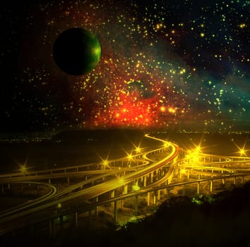 Galaxy and earth for adv or others purpose