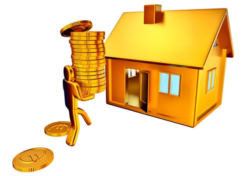 Person invest euro in his future house