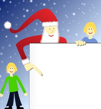 Santa Claus with copy space