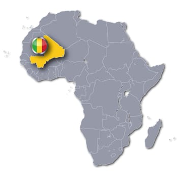 Map of Africa Mali