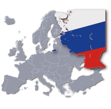 Map of Europe Russia