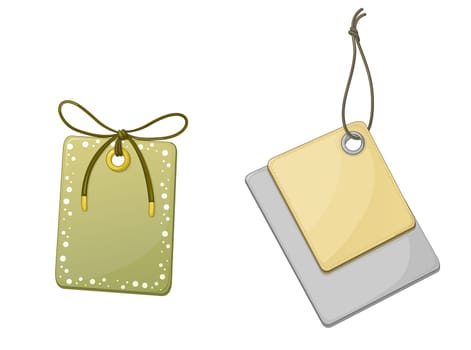 Illustration of price tags on white