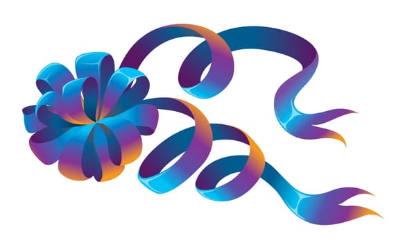 illustration of ribbon bow on a white background