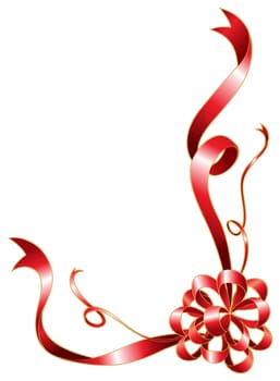 Ribbon illustration on white background