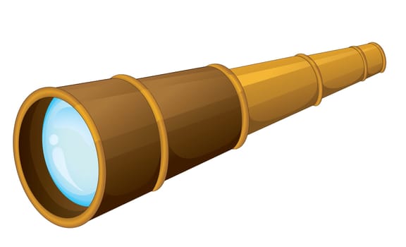illustration of binocular on a white background