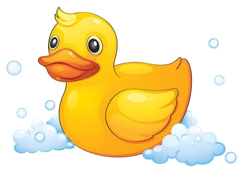 illustration of a duckling on a whote background