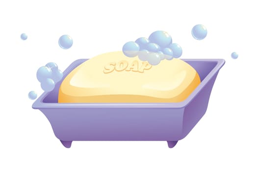 illustration of soap and soapcase on a white background