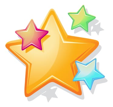 illustration of stars on a white background