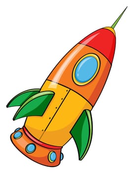 illustration of rocket on a white background