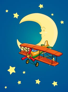 illustration of a aeroplane on white background