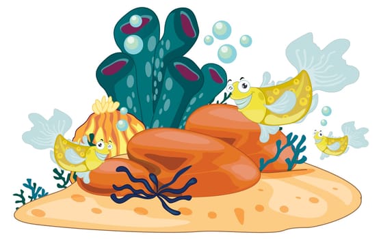 Illustration of coral reef object