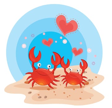 illustration of a crab on a white background