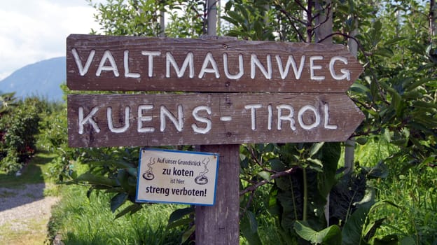 Signpost,South Tyrol