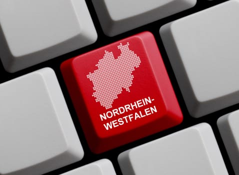 Outline: North Rhine-Westphalia on Computer Keyboard