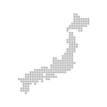 Map of pixels: Japan