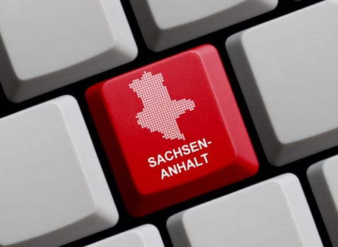Outline: Saxony-Anhalt on Computer Keyboard