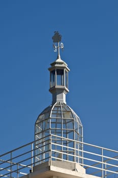 Dome of the deactivated lighthouse at the ferry terminal of Belem, Lisbon, Portugal