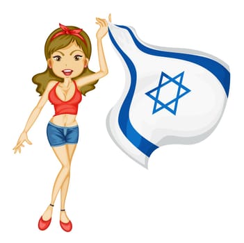 Illustration of a patriotic woman