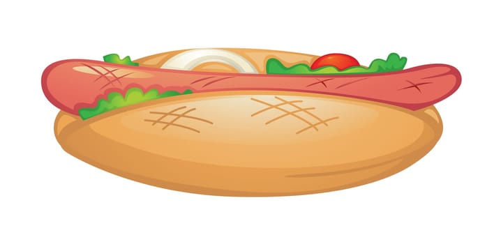 Food illustration on white background