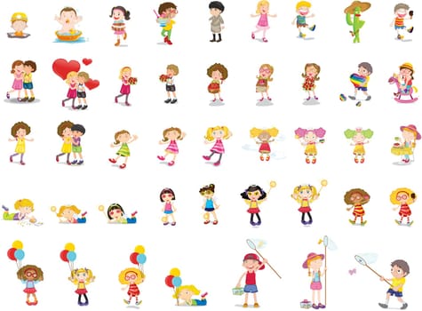 People illustration on white background