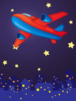 Detailed illustration of an airplane
