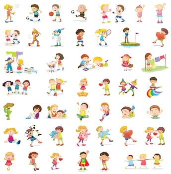 People illustration on white background