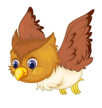 Illustration of an isolated owl