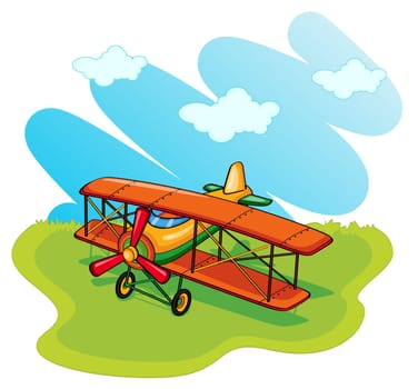 illustration of aeroplane on a white background