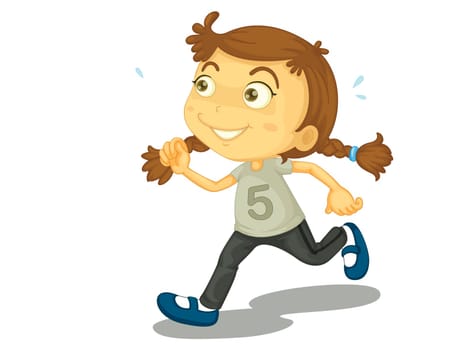 Illustration of a child running