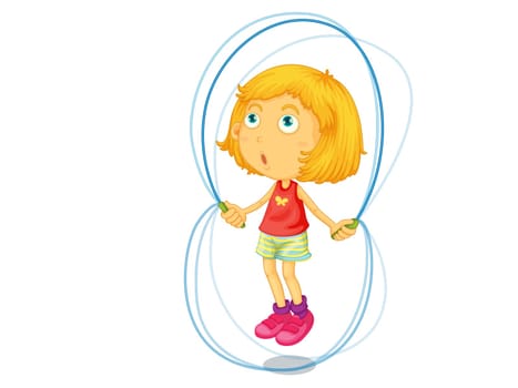 Illustration of a child skipping