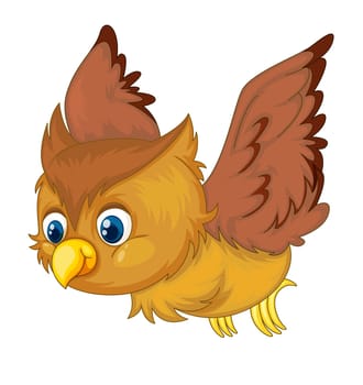 Illustration of an isolated owl