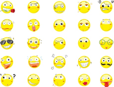 Illustration of smile face icons