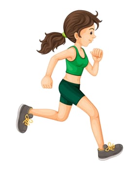 Illustration of a fit woman