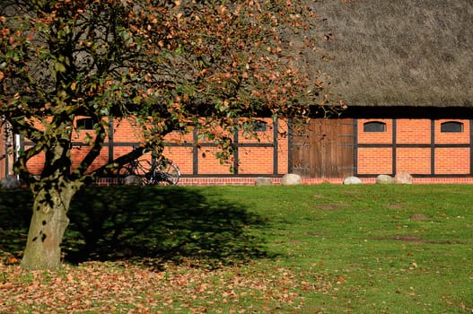 Farmer's cottage in autumn