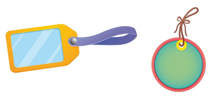 illustration of tags on a white background