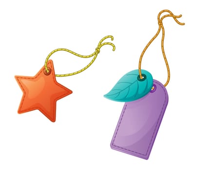 Illustration of price tags on white