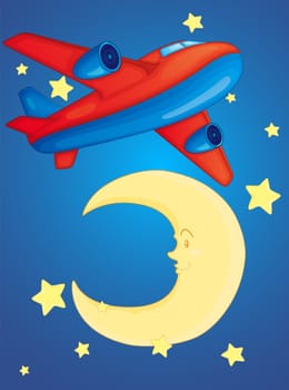 illustration of a aeroplane on white background